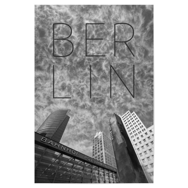 Poster 30x20 cm "Potsdamer Platz in Berlin" artboxONE - Städte / Berlin,Schwarzweiß