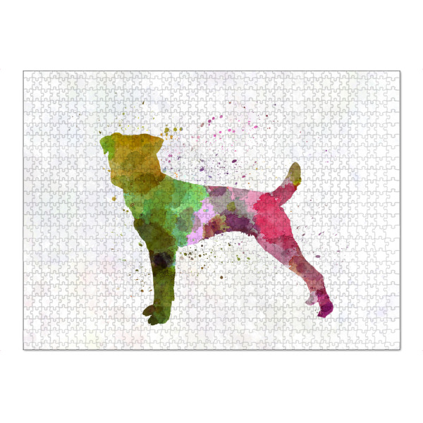 Puzzle Ravensburger "Parson Russel Terrier" artboxONE - Tiere,Abstrakt - Dog,Dogs,Pet,Animal,Mammal,Watercolor,Dog poster,Illustration,Abstract