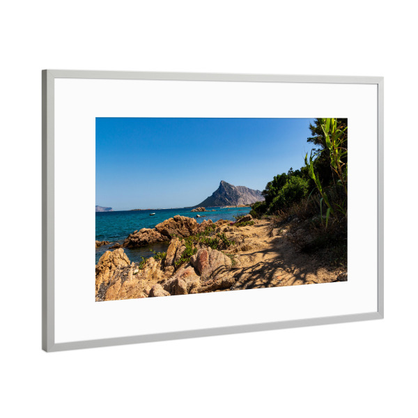 Poster mit Rahmen Silber "Küste Sardinies" artboxONE - Natur,Floral,Reise / Strand und Meer
