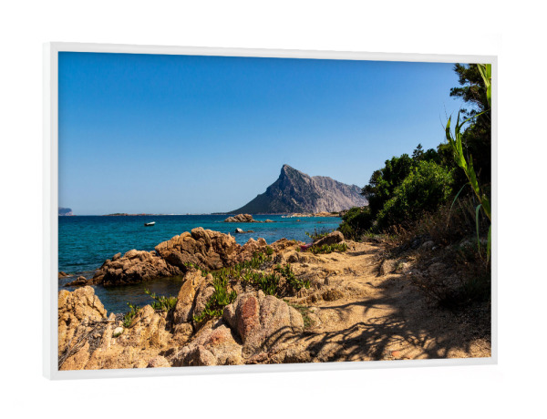 Poster mit weißem Rahmen "Küste Sardinies" artboxONE - Natur,Floral,Reise / Strand und Meer