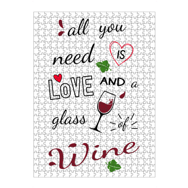 Puzzle Ravensburger "Liebe und Wein" artboxONE - Typografie,Liebe,Essen & Trinken / Alkohol