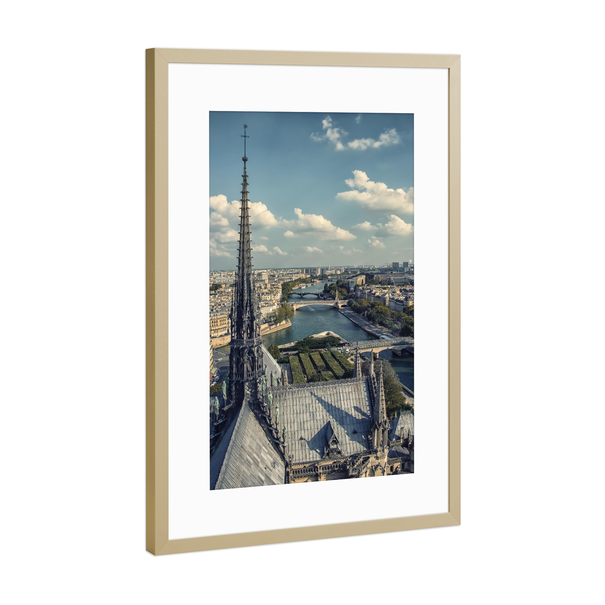 Poster mit Rahmen Gold "Notre-Dame View" artboxONE - Städte,Reise,Architektur,Städte / Paris,Reise / Länder