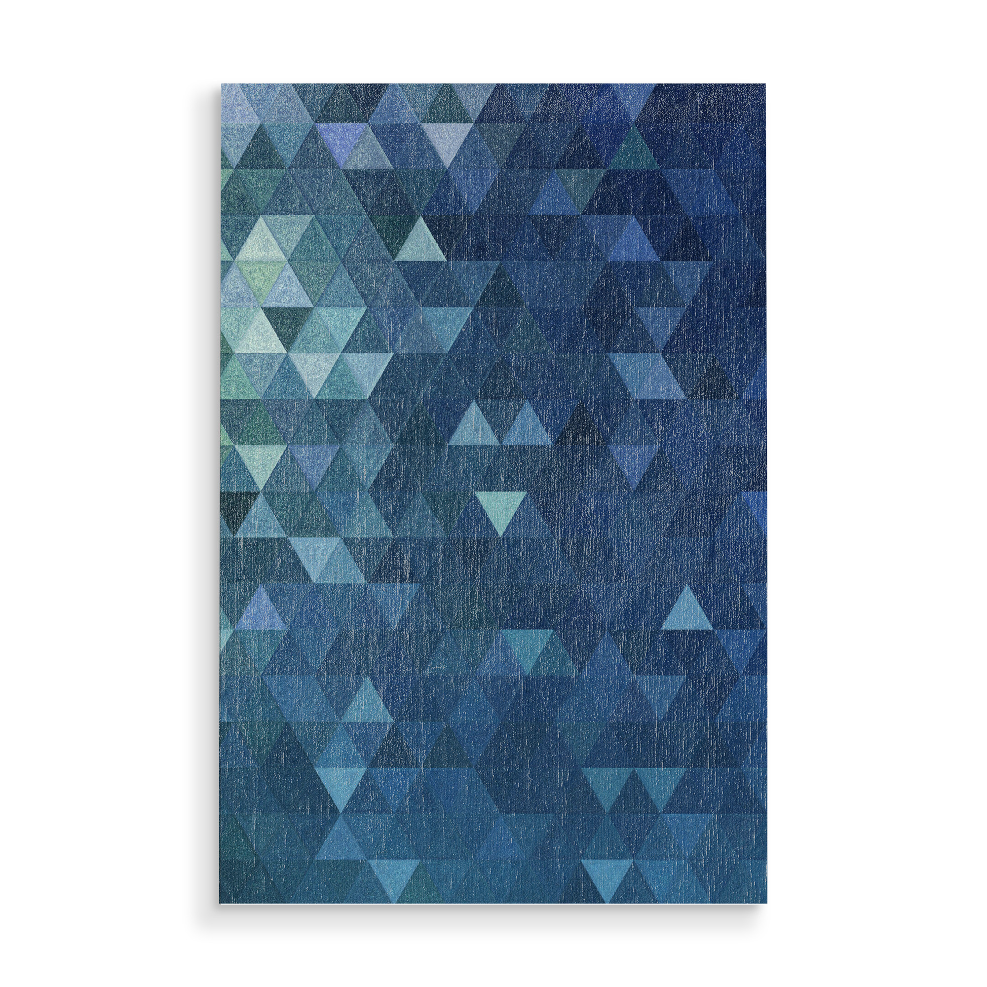 Holzbild "Mosaic blue dark and light" artboxONE - Abstrakt,Geometrie