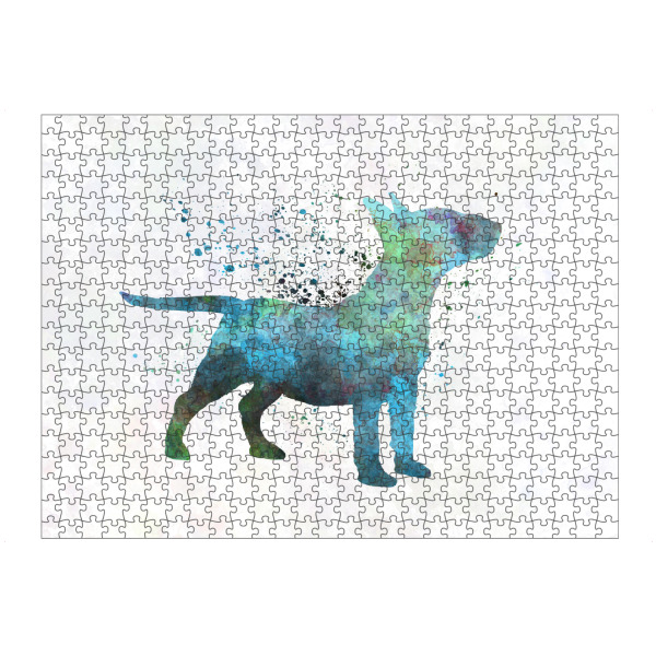 artboxONE Puzzle "Miniature Bull Terrier" artboxONE - Tiere,Abstrakt - Dog,Dogs,Pet,Animal,Mammal,Watercolor,Dog poster,Illustration,Abstract