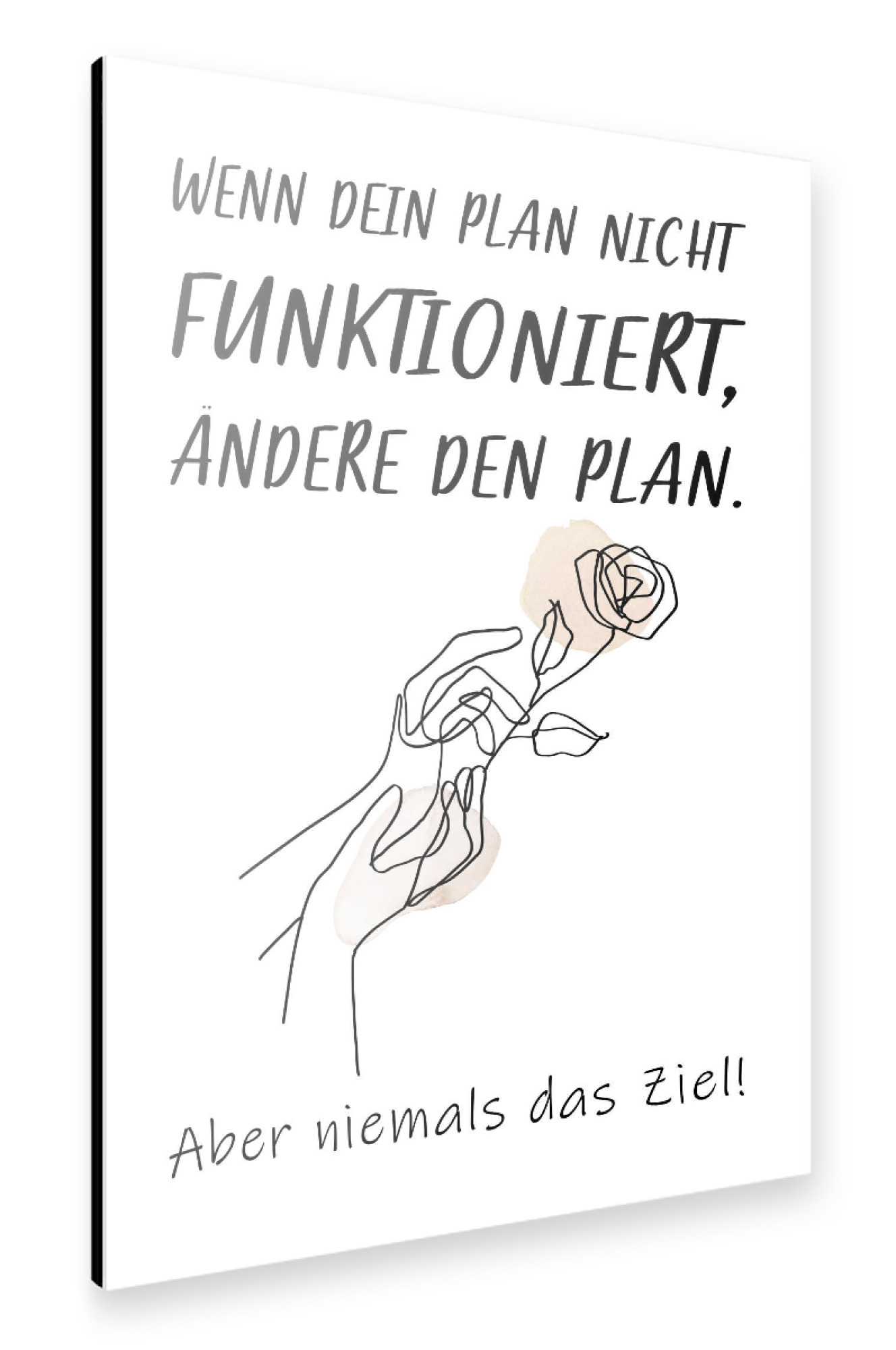 Alu-Dibond "Ändere den Plan" 75x50 cm artboxONE