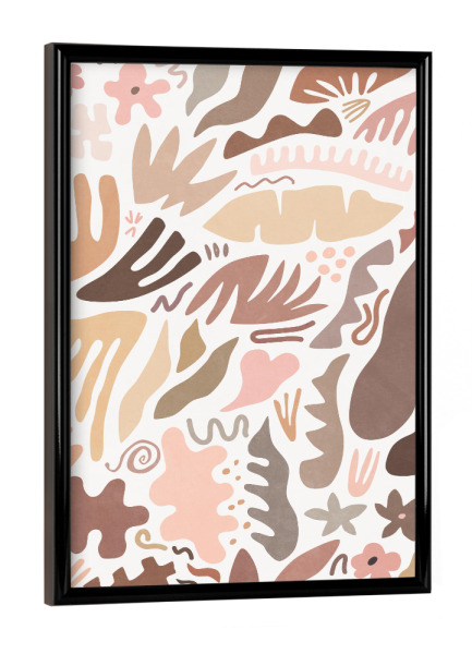 Poster mit schwarzem Rahmen "Blush Morning Flora" artboxONE - Natur,Floral,Abstrakt