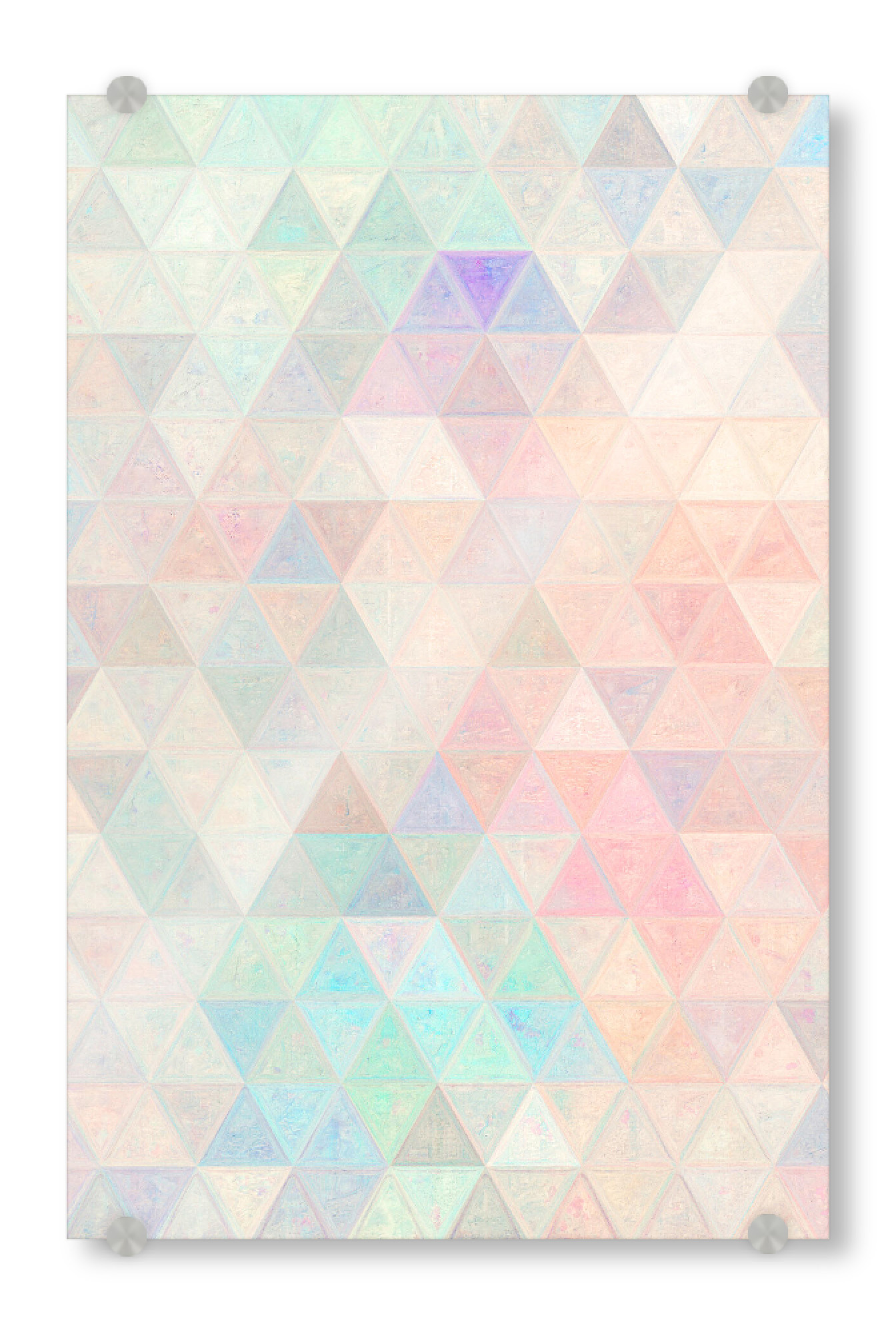 Acrylglasbild "Mosaic pastel light" artboxONE - Abstrakt - Mosaic,Pattern,Decoration,Triangle,Colors,Abstration,Abstract,Abstrakt