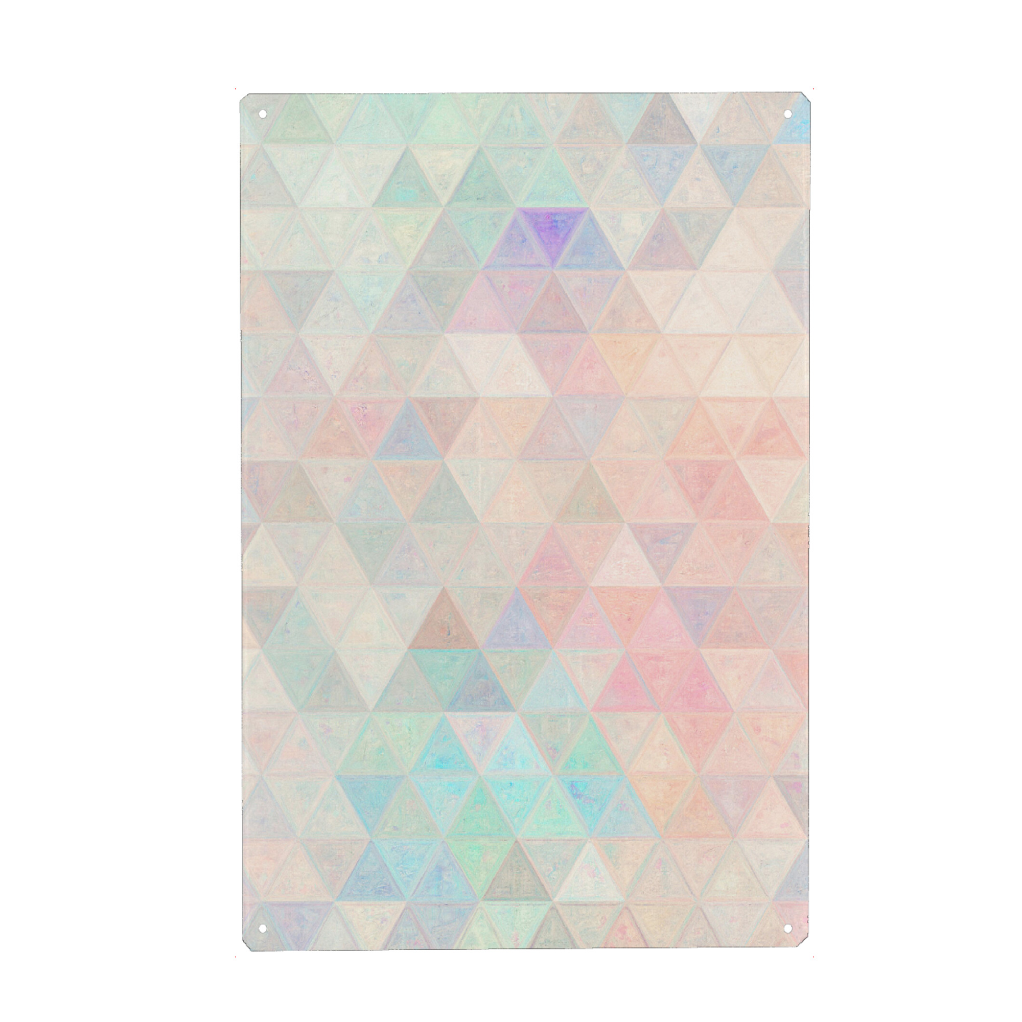 Holzbild "Mosaic pastel light" artboxONE - Abstrakt - Mosaic,Pattern,Decoration,Triangle,Colors,Abstration,Abstract,Abstrakt