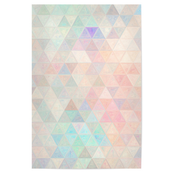Poster 30x20 cm "Mosaic pastel light" artboxONE - Abstrakt - Mosaic,Pattern,Decoration,Triangle,Colors,Abstration,Abstract,Abstrakt