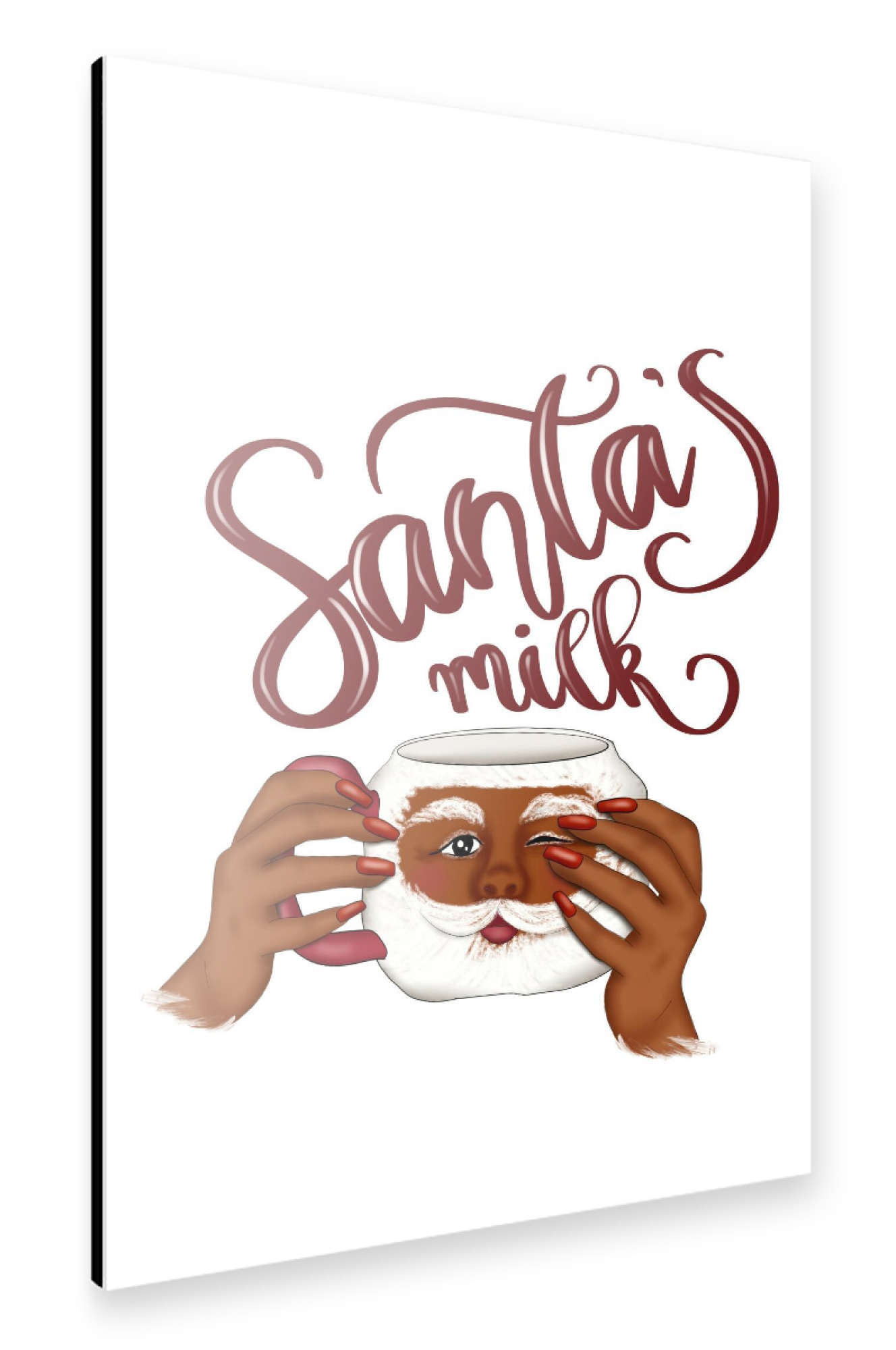 Alu-Dibond "Santa's Milk" 75x50 cm artboxONE