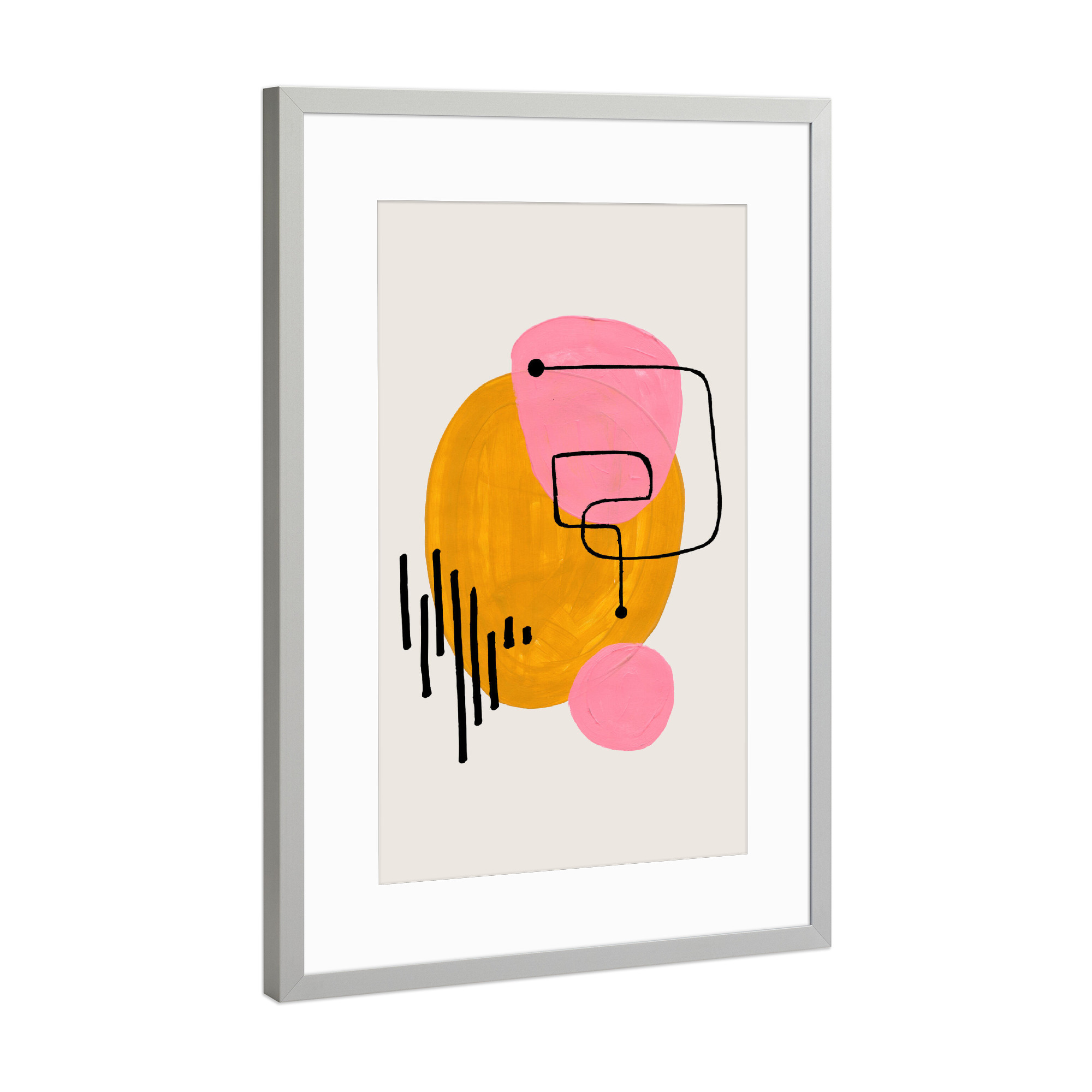 Poster mit Rahmen Silber "Ejaaz Haniff - Champagne Party" artboxONE - Abstrakt,Geometrie