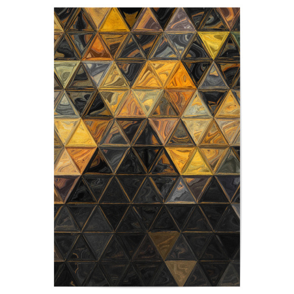 Poster "Mosaic black orange gold" artboxONE - Abstrakt,Geometrie