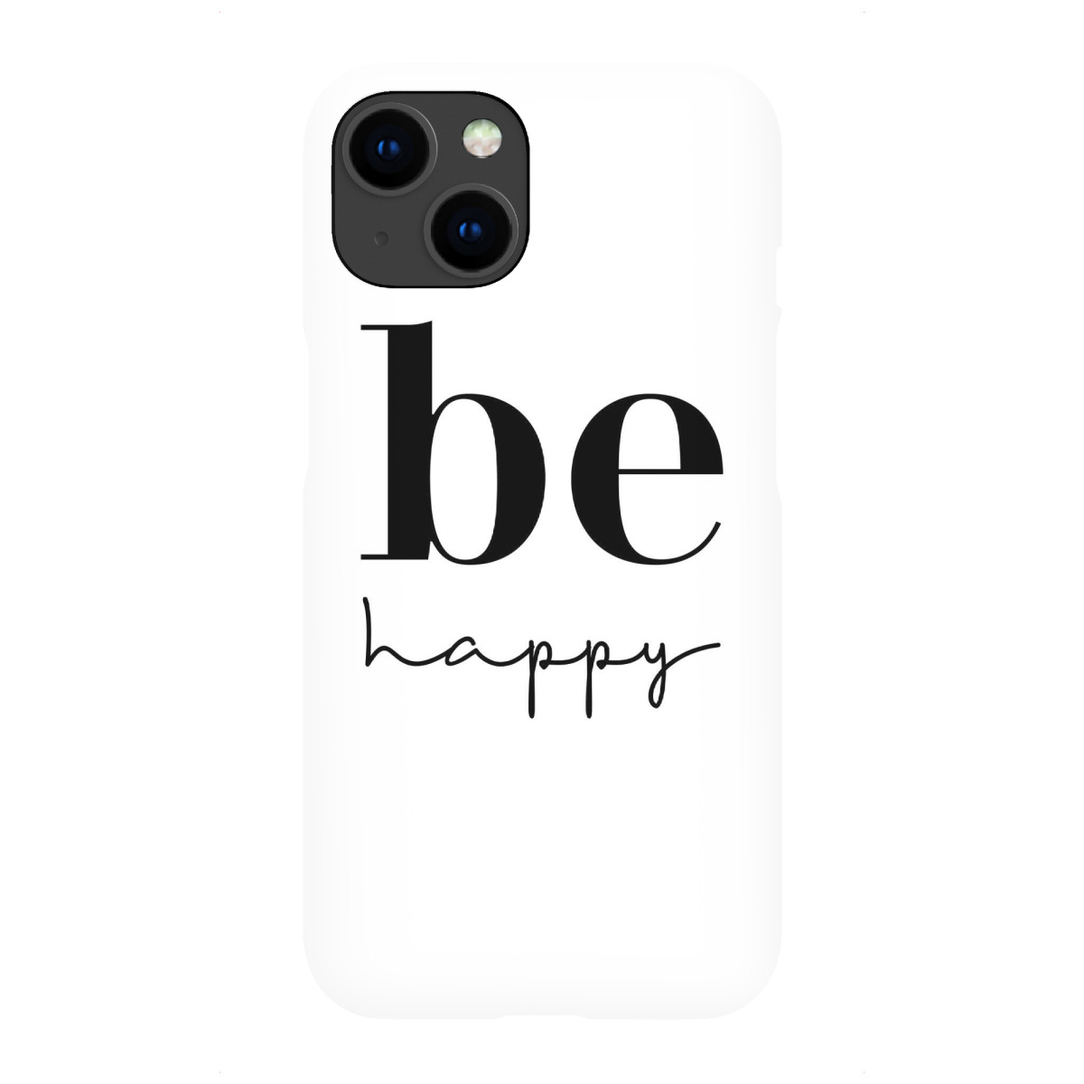 "Be happy Typografie"für iPhone - Premium-Case Handyhülle artboxONE