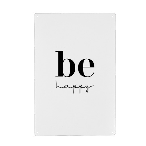 Be happy Typografie