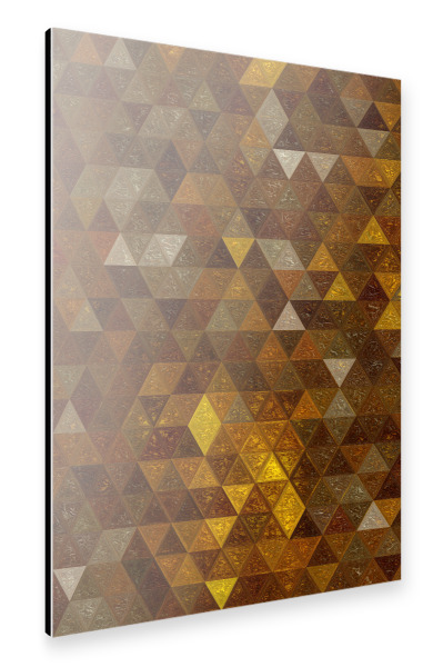 Alu-Dibond "Mosaic gold brown yellow" 30x20 cm artboxONE