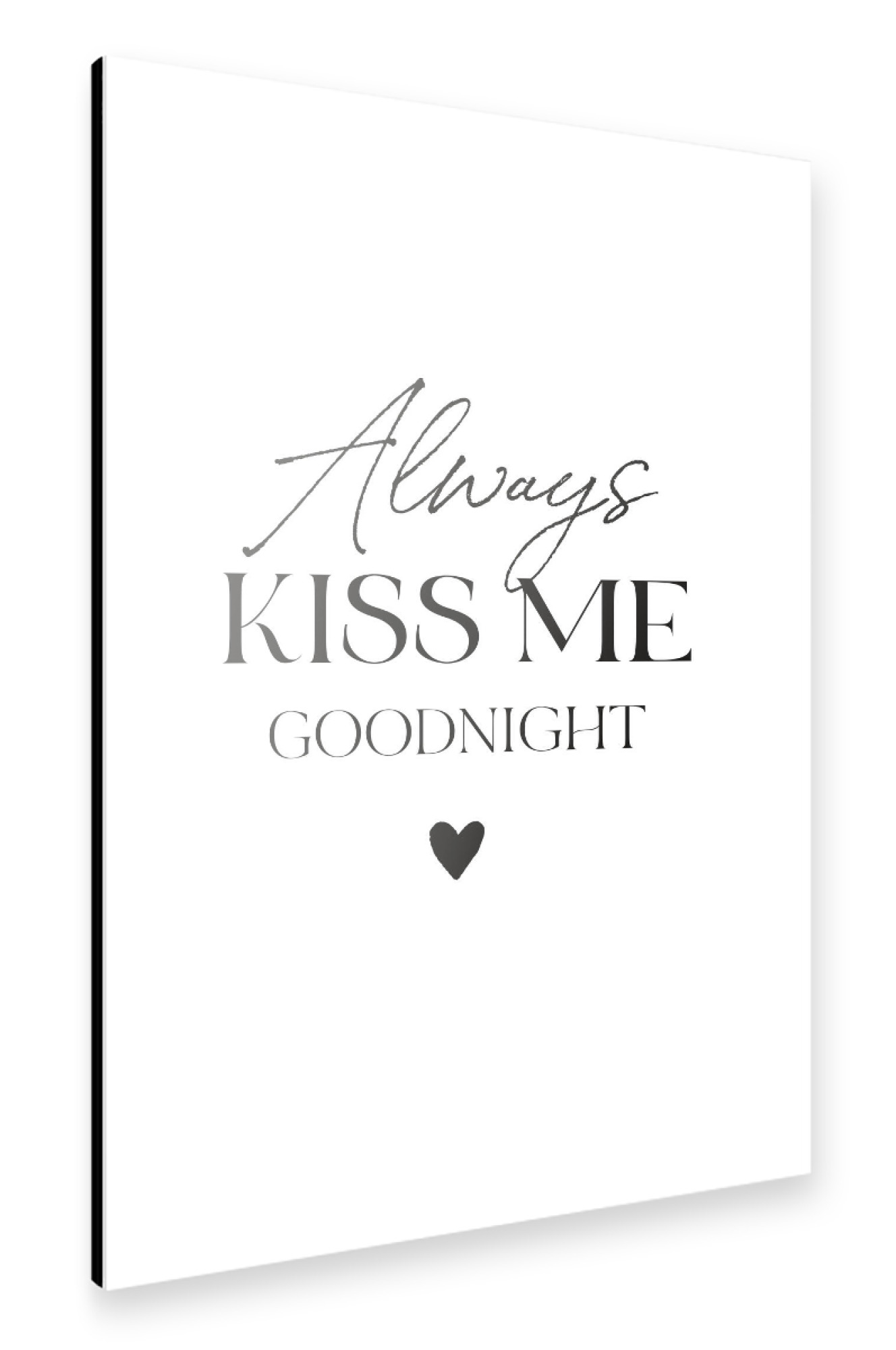 Alu-Dibond "Kiss me goodnight" 30x20 cm artboxONE