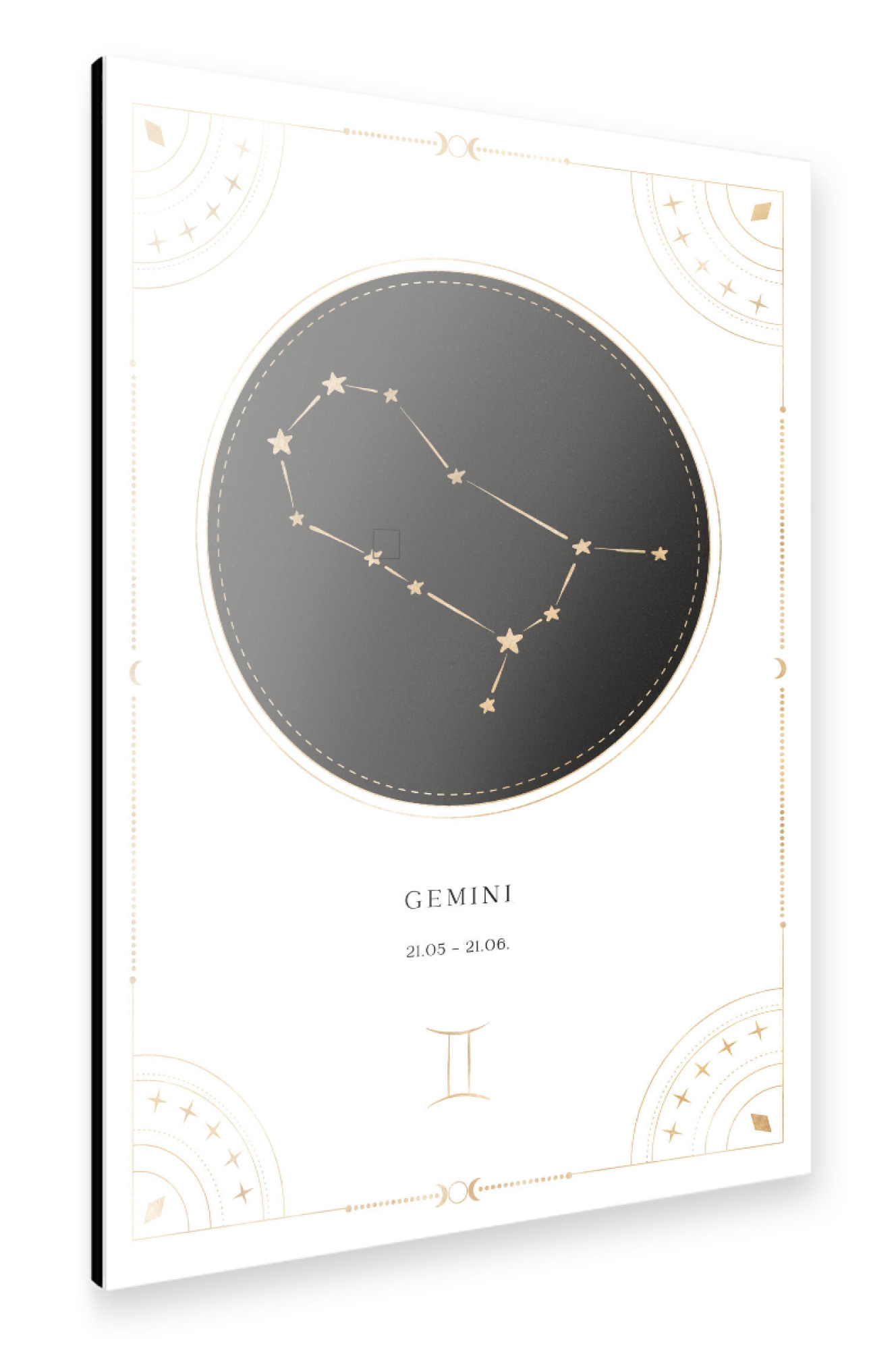 Alu-Dibond "Sternzeichen Gemini/Zwilling" 30x20 cm artboxONE