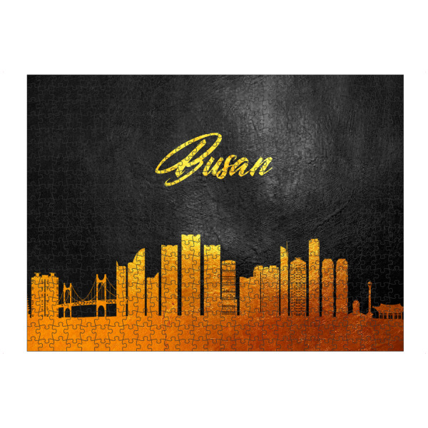 artboxONE Puzzle "Busan South Korea Gold Skyline" artboxONE - Städte - Gold,Skyline,Busan,South korea - Bild gold