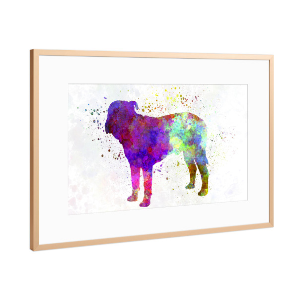 Poster mit Rahmen Kupfer "Majorca Mastiff dog" artboxONE - Tiere,Abstrakt
