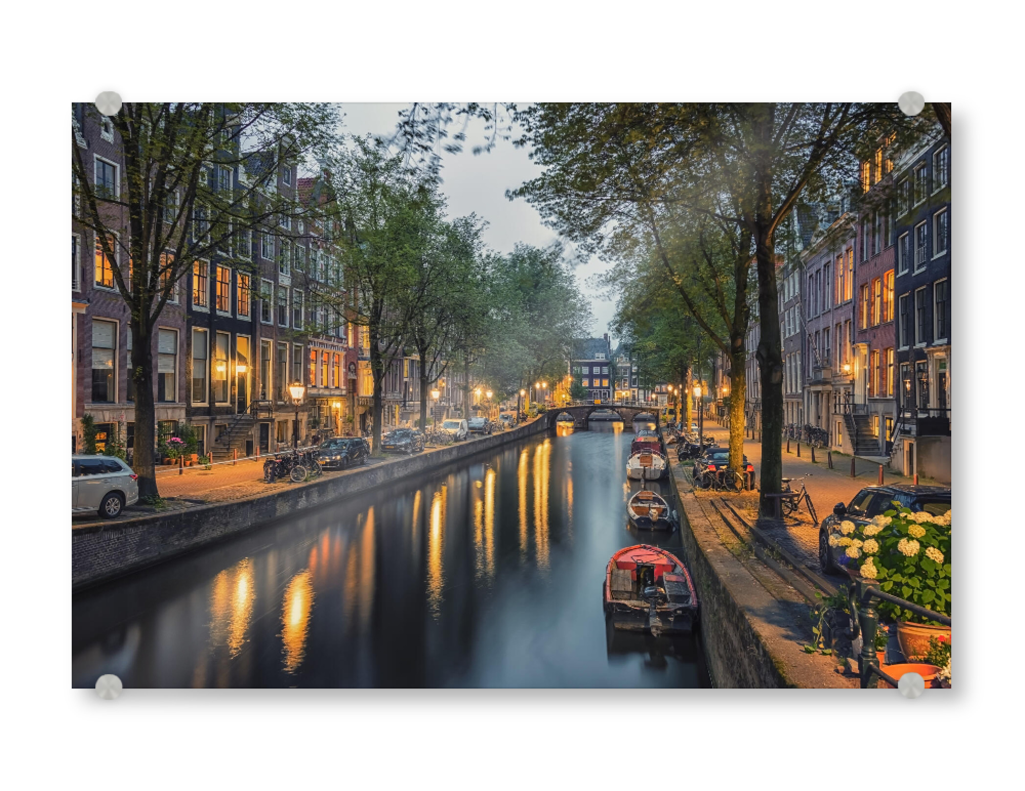 Acrylglasbild "Amsterdam City Lights" artboxONE - Städte,Reise,Architektur,Reise / Länder,Städte / Amsterdam