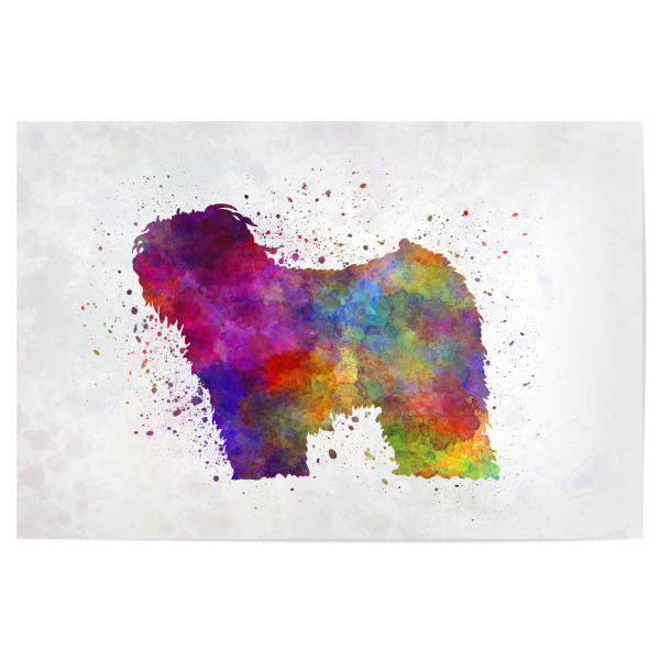 Poster "Puli in watercolor" artboxONE - Tiere,Abstrakt - Dog,Dogs,Pet,Animal,Mammal,Watercolor,Dog poster,Illustration,Abstract,Hund,Tier