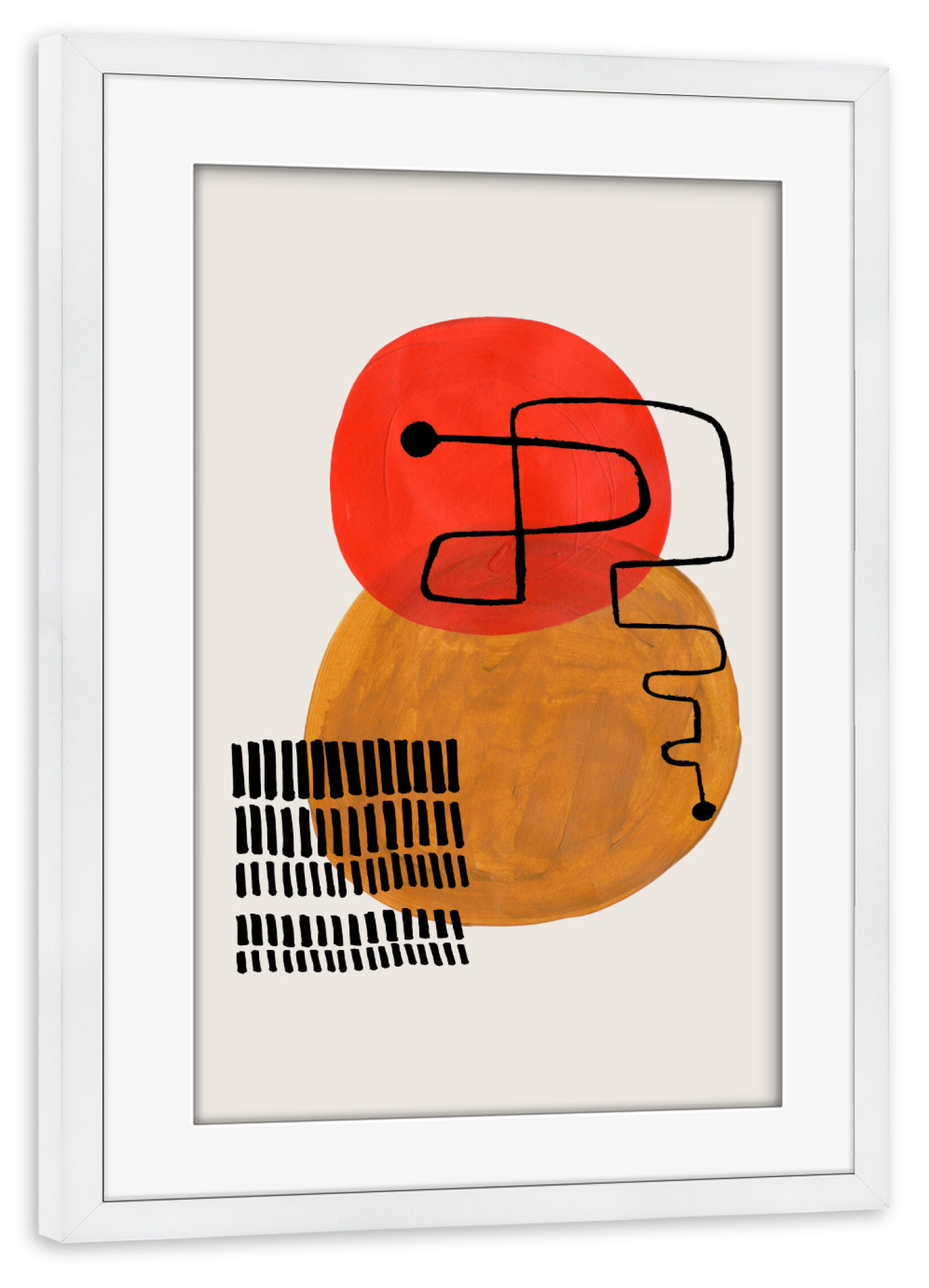 Poster mit Rahmen weiß "Ejaaz Haniff - Soundwaves" artboxONE - Abstrakt,Geometrie