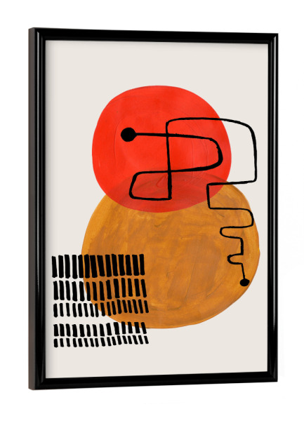 Poster mit schwarzem Rahmen "Ejaaz Haniff - Soundwaves" artboxONE - Abstrakt,Geometrie