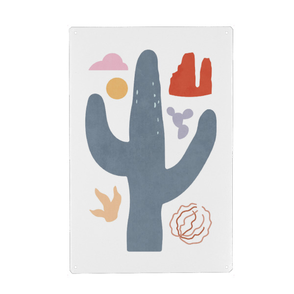 Metall Poster "Minimale Wüstenlandschaftsformen" artboxONE - Natur,Abstrakt