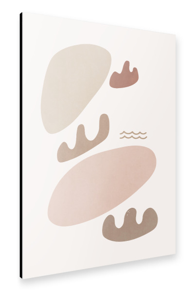 Alu-Dibond "Simple Blush Lakeside Shapes" 30x20 cm artboxONE