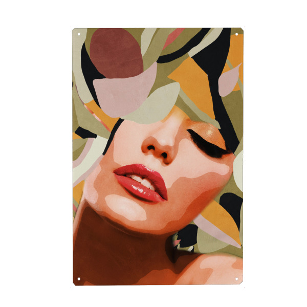 Metall Poster "Abstract Woman" artboxONE - Abstrakt,Menschen,Geometrie