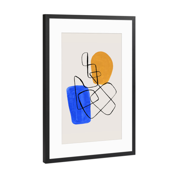 Poster mit Rahmen Schwarz (Metallic) "Ejaaz Haniff - Circuit Duo" artboxONE - Abstrakt,Geometrie