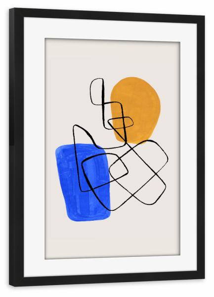 Poster mit Rahmen schwarz "Ejaaz Haniff - Circuit Duo" artboxONE - Abstrakt,Geometrie