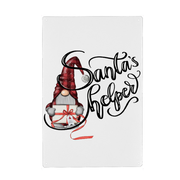 Metall Poster "Santa's Helper" artboxONE - Fashion,Weihnachten,Für Mama,Festivals,Lustig