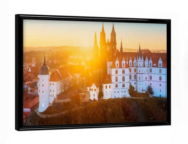 Poster mit schwarzem Rahmen "Albrechtsburg Meißen" artboxONE - Architektur