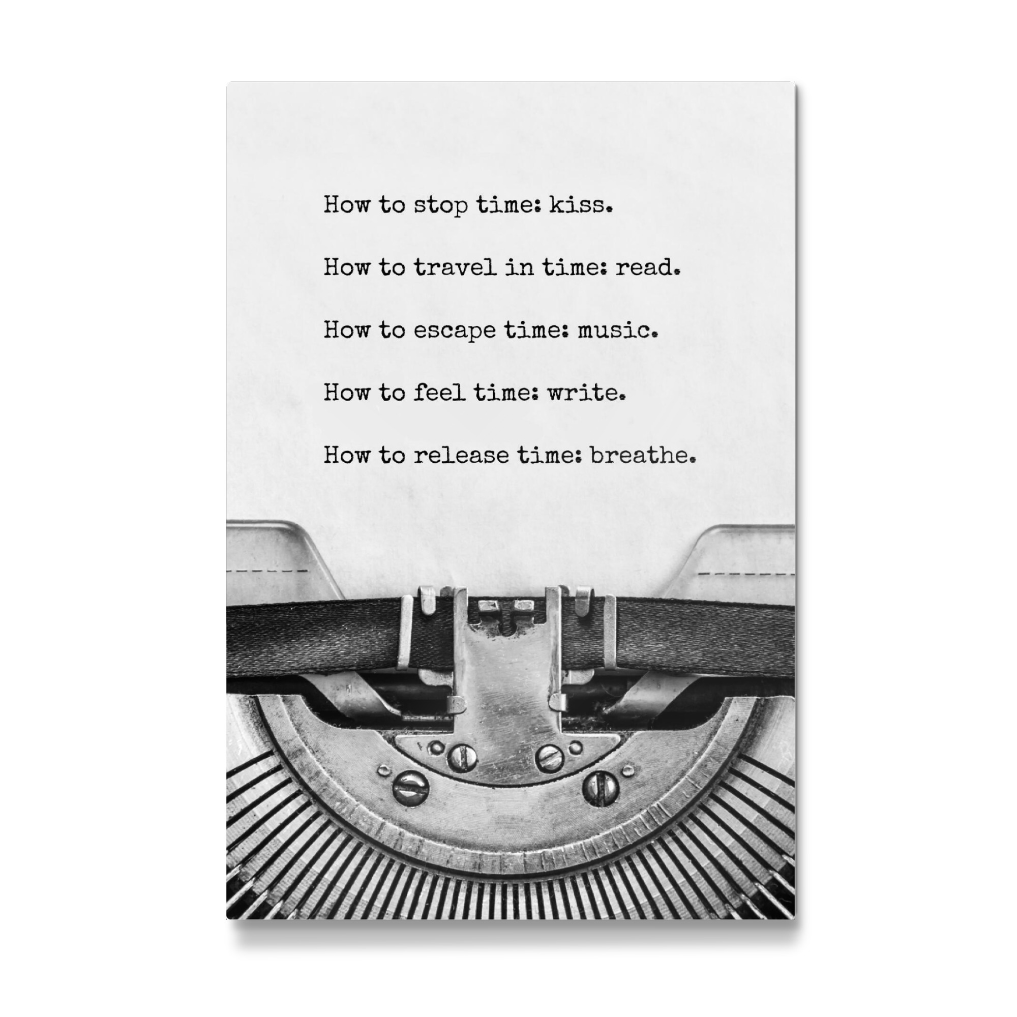 Galerie-Print "Typewriter - How to stop time" 75x50 cm artboxONE