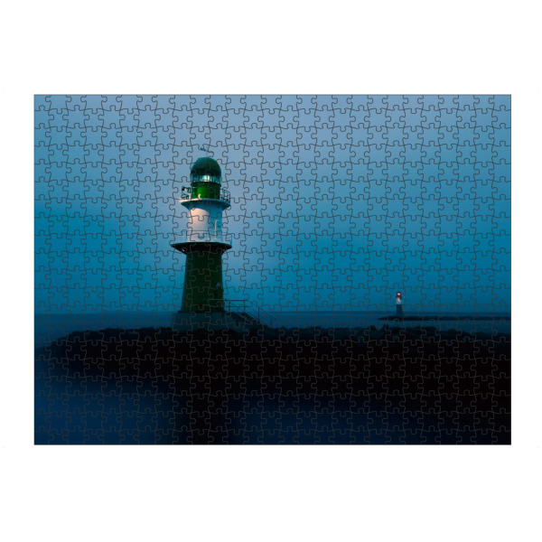 artboxONE Puzzle "Leuchtturmliebe Warnemünde" artboxONE - Reise,Architektur,Reise / Strand und Meer
