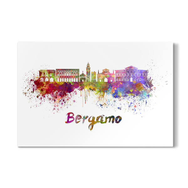 Galerie-Print "BERGAMO skyline in watercolor-b" 30x20 cm artboxONE