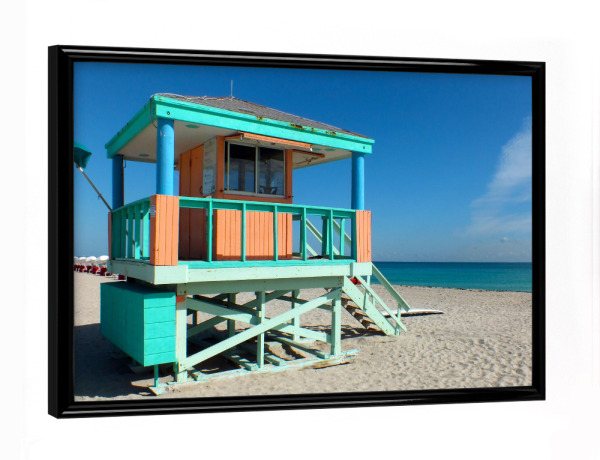 Poster mit schwarzem Rahmen "Lifeguard Miami Beach" artboxONE - Reise,Reise / Strand und Meer,Reise / Länder