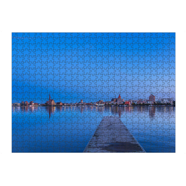 Puzzle Ravensburger "Steg, Warnow, Blaue Stunde" artboxONE - Natur,Reise,Architektur,Städte / Weitere