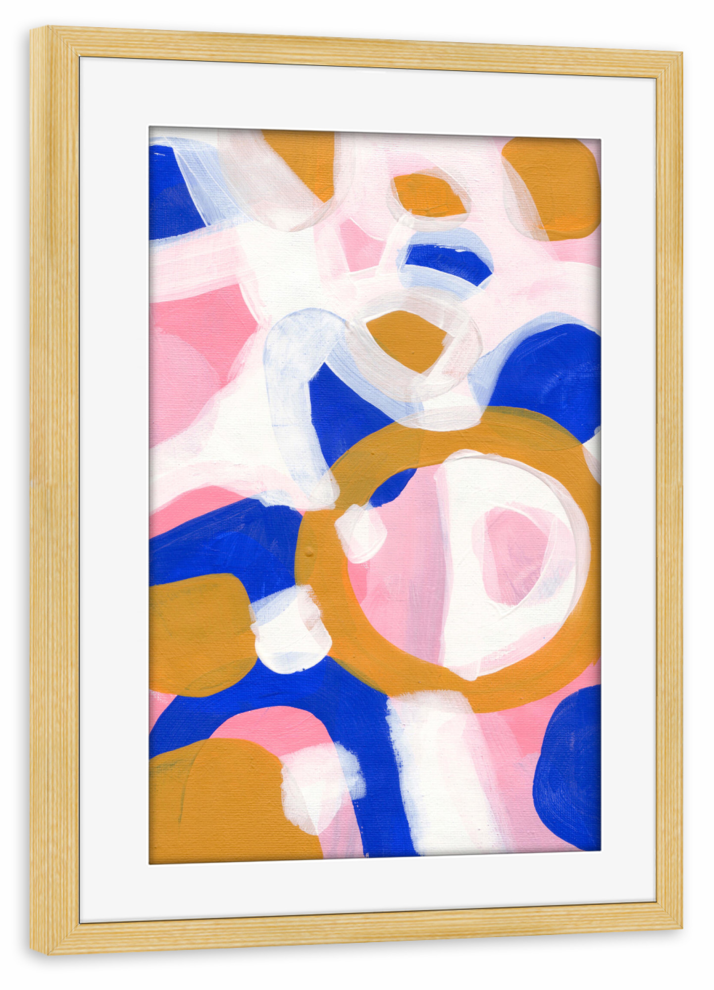 Poster mit Rahmen kiefer "Ejaaz Haniff - Pink Leomade" artboxONE - Abstrakt,Geometrie