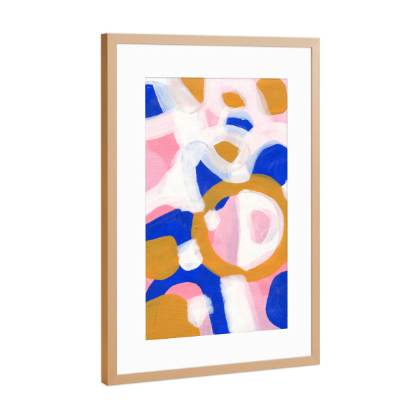 Poster mit Rahmen Kupfer "Ejaaz Haniff - Pink Leomade" artboxONE - Abstrakt,Geometrie