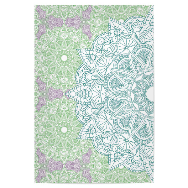 Poster 30x20 cm "Mandala Cyan" artboxONE - Natur,Abstrakt - Mandala,Yoga,Vector,Boho,Fancy,Arabic,Abstract,Nature