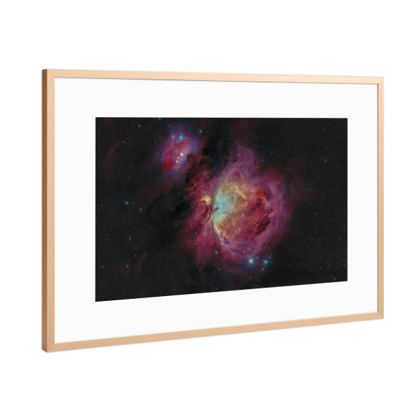 Poster mit Rahmen Kupfer "Orionn-Emissionsnebel" artboxONE - Galaxy - Universum,Astro,Astrofotografie,Nebel,Sterne,Weltall,Weltraum,Deepsky