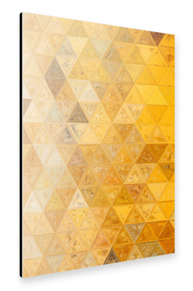 Alu-Dibond "Mosaic yellow brown orange" 30x20 cm artboxONE