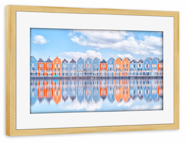 Poster mit Rahmen kiefer "The colors of Houten" artboxONE - Städte,Reise,Architektur,Reise / Länder,Städte / Weitere