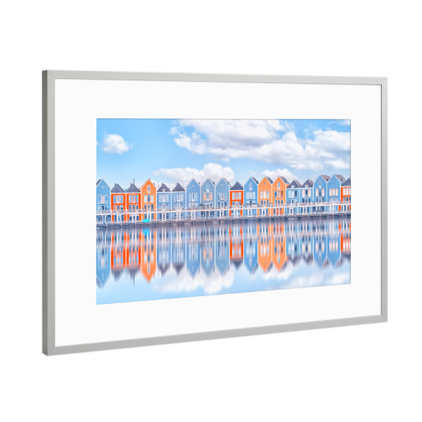 Poster mit Rahmen Silber "The colors of Houten" artboxONE - Städte,Reise,Architektur,Reise / Länder,Städte / Weitere
