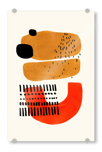 Acrylglasbild "Ejaaz Haniff - Mid Century Smile" artboxONE - Abstrakt,Geometrie