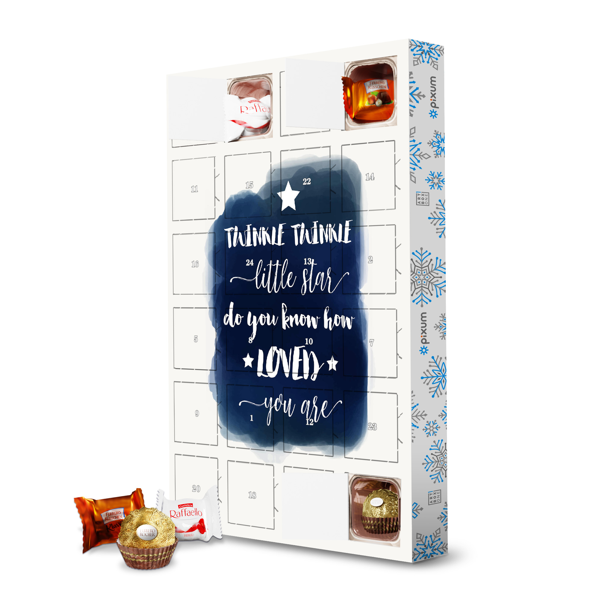 Adventskalender mit Ferrero Pralinen Twinkle Twinkle Little Star artboxONE Adventskalender Für Kinder