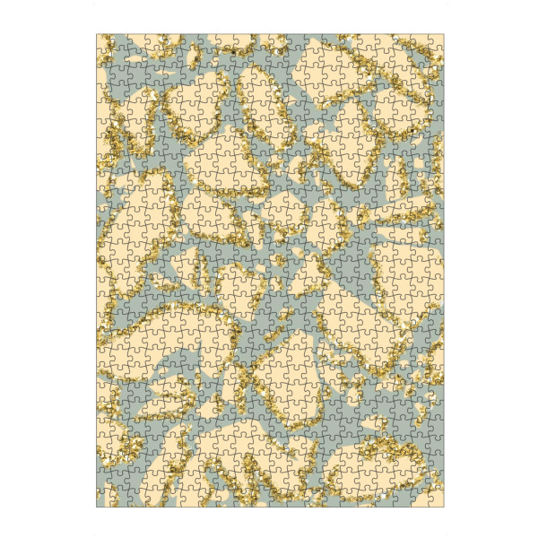 Puzzle Ravensburger "Grey And Yellow Terrazzo Pattern" artboxONE - Abstrakt,Geometrie,Fashion,Festivals