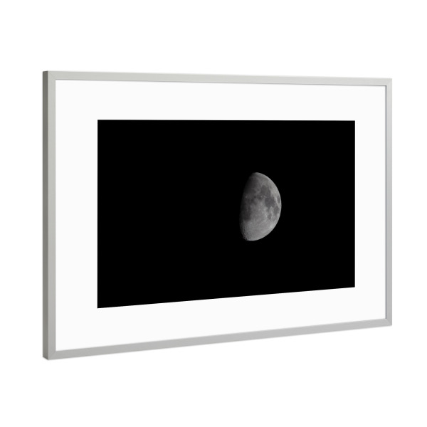 Poster mit Rahmen Silber "Bezaubernder Halbmond" artboxONE - Natur,Galaxy